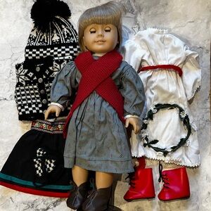 Kirsten American Girl Doll with Snow and Christmas Outfits